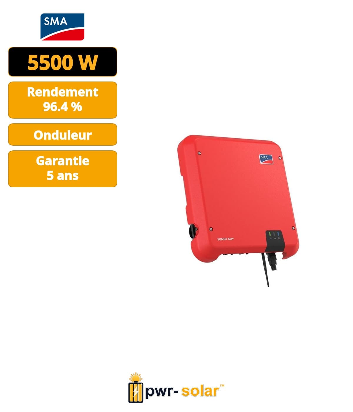 SMA – Sunny Boy 3.0 monophasé 2 MPPT