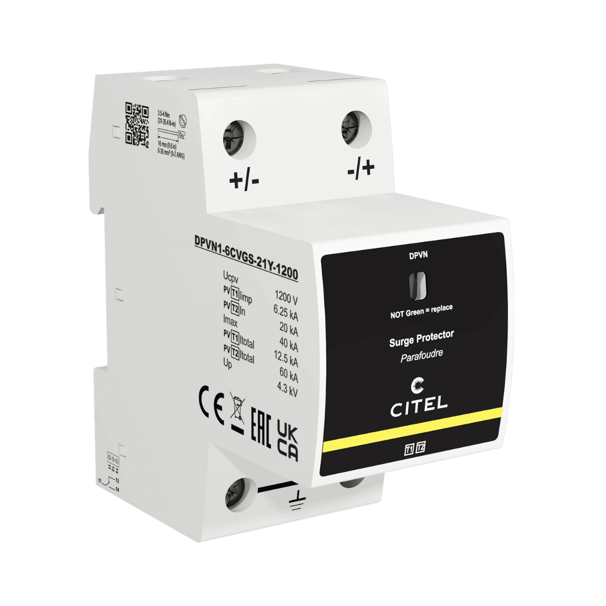 Parafoudre Citel DPVN1 - Type 1+2+3 - 1200Vdc