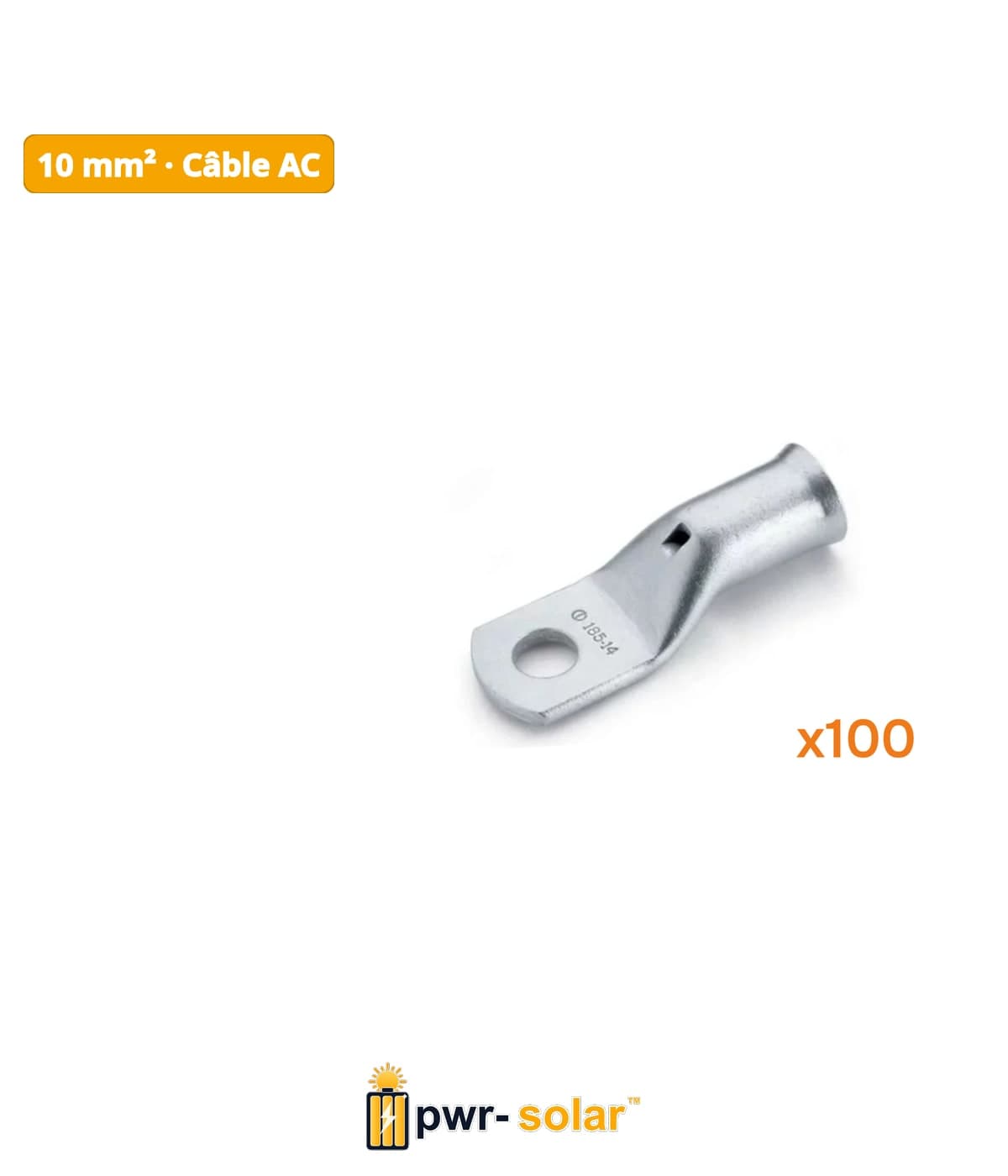 COSSE TUBULAIRE - CUIVRE NFC 20-130 - SECTION - 10mm² - diam. 6mm (100 pcs)
