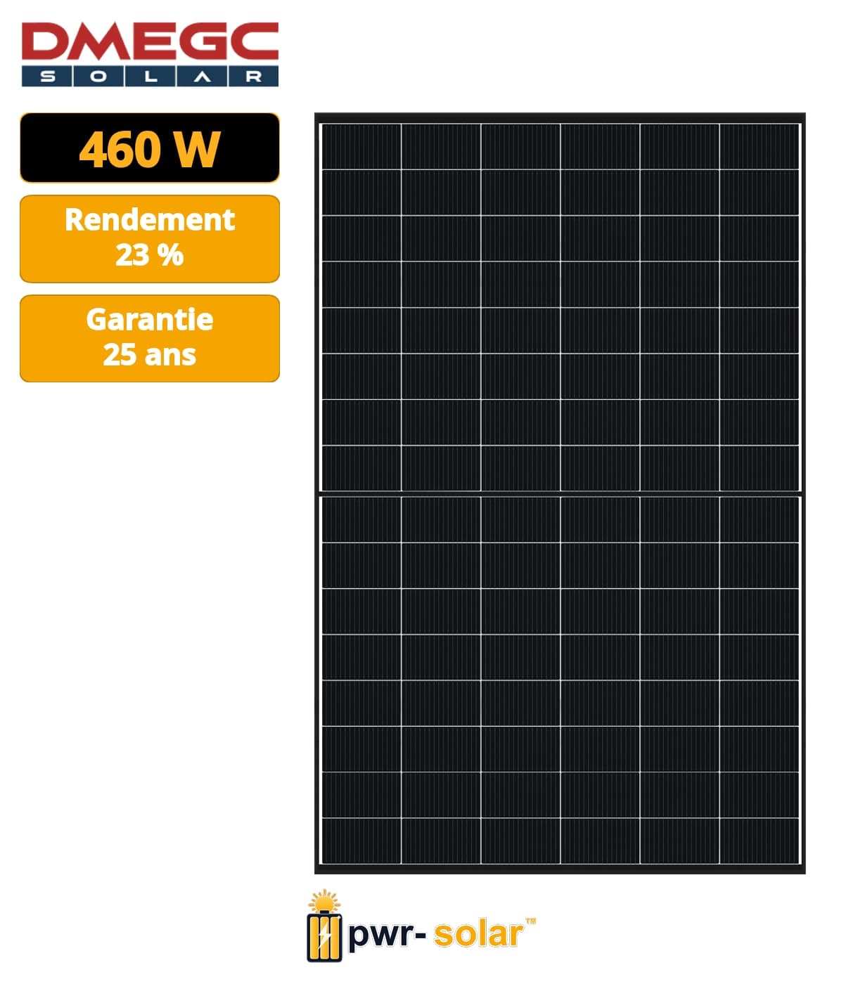DMEGC - DM460G12RT-B48HBT/PPE2-450 Module N-TYPE 460Wc avec bilan carbone PPE2