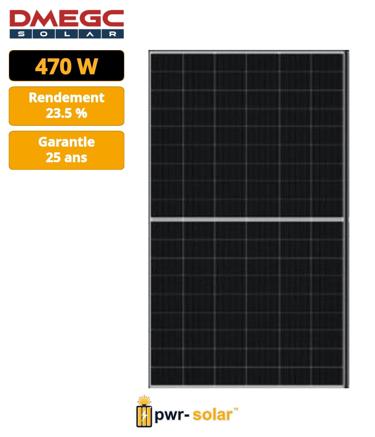 DMEGC - DM470G12RT-B48HBW/PPE2-450 Module N-TYPE 470Wc avec bilan carbone PPE2