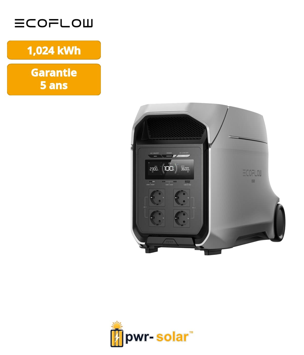 ECOFLOW - DELTA 3 – Batterie portable 1,024 kWh
