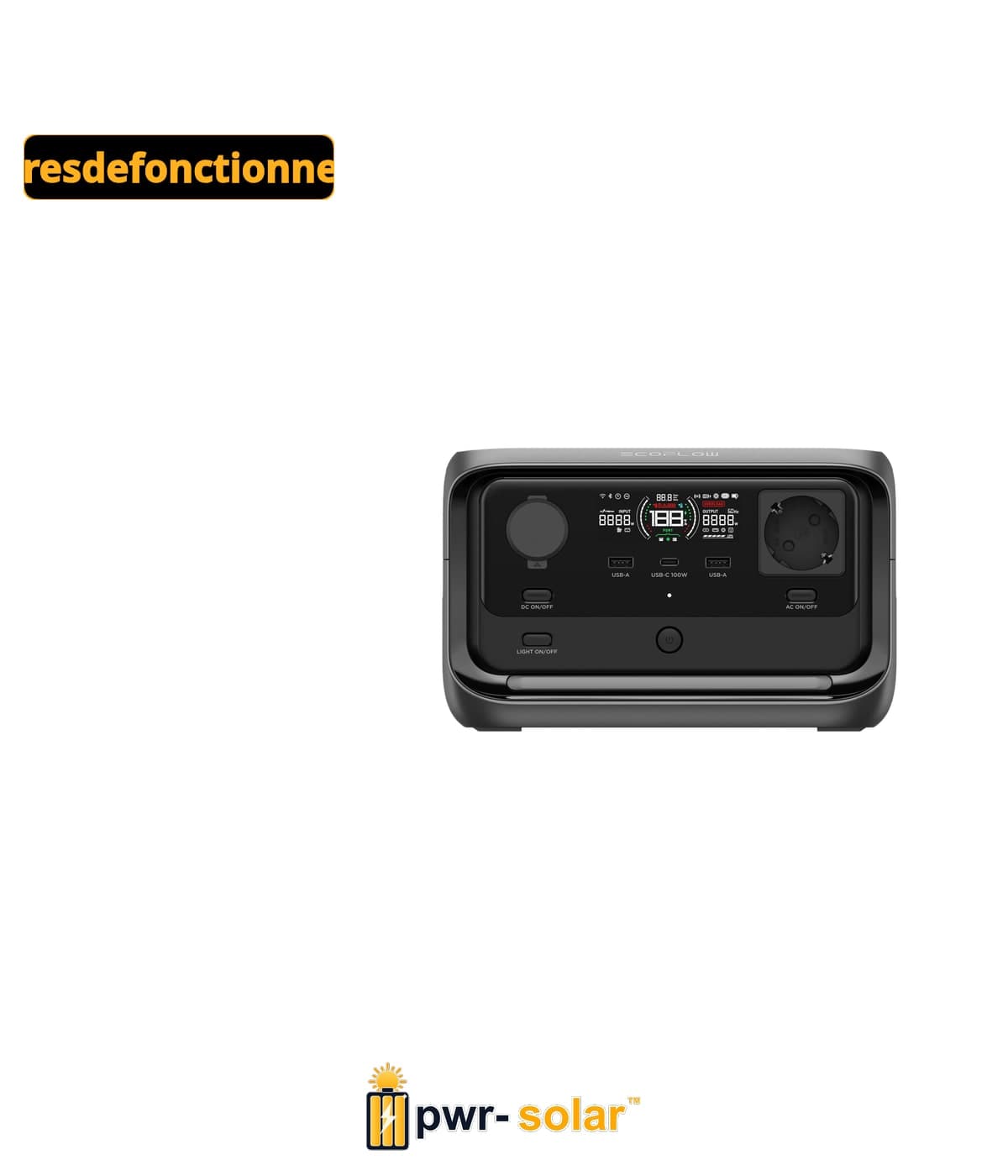 ECOFLOW - River 3 Plus - Station électrique portable
