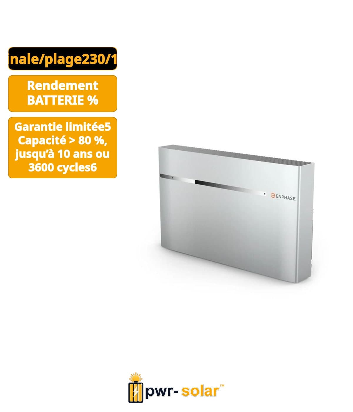 ENPHASE - B10T-C-1290-O - Kit de couverture IQ Battery 10T