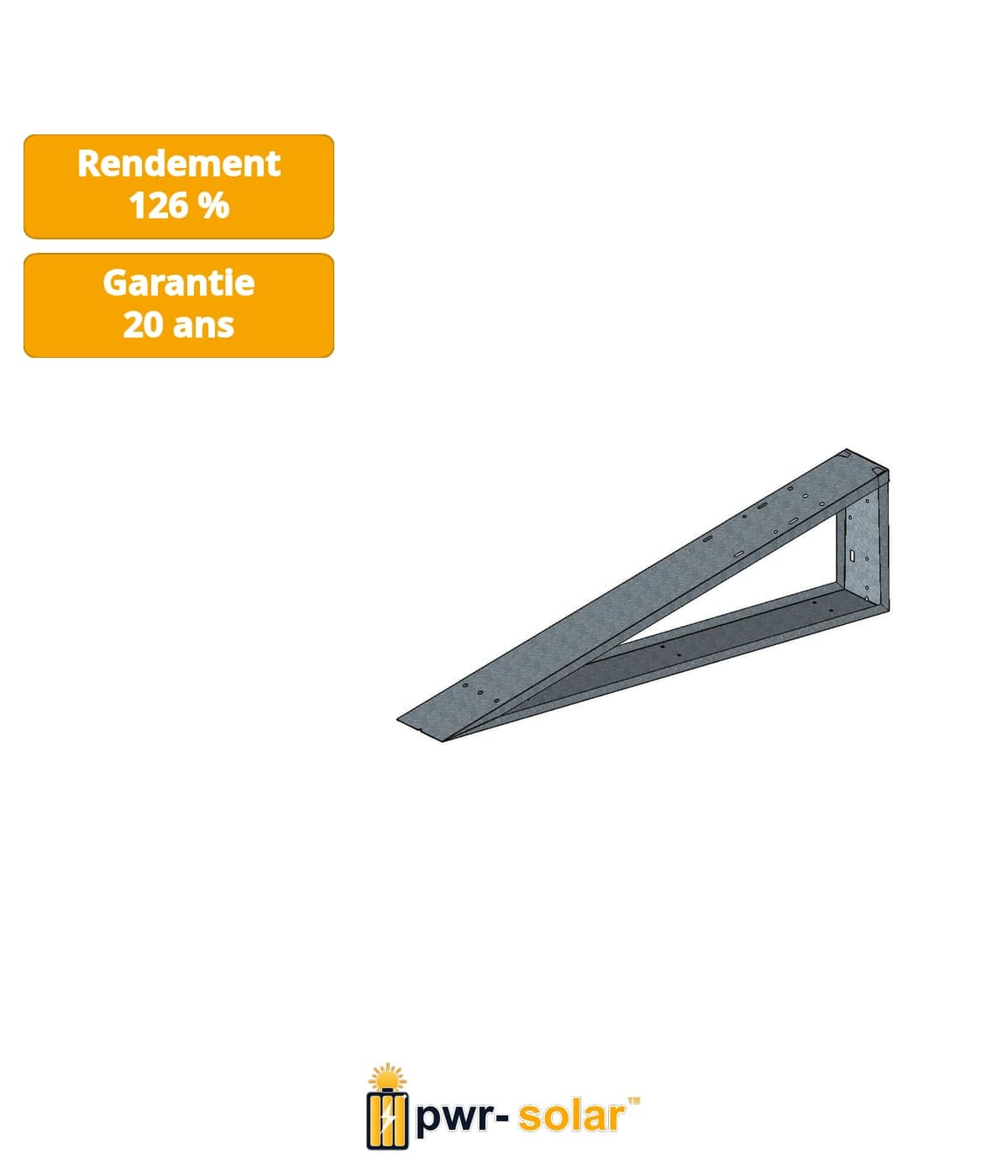 ESR - KIT SUPPORT TRIANGLE - Structure de montage sous ETN en toiture terrasse - sol - mur. PREVOIR L'AJOUT BRIDES CENTRALES ET LATERALES
