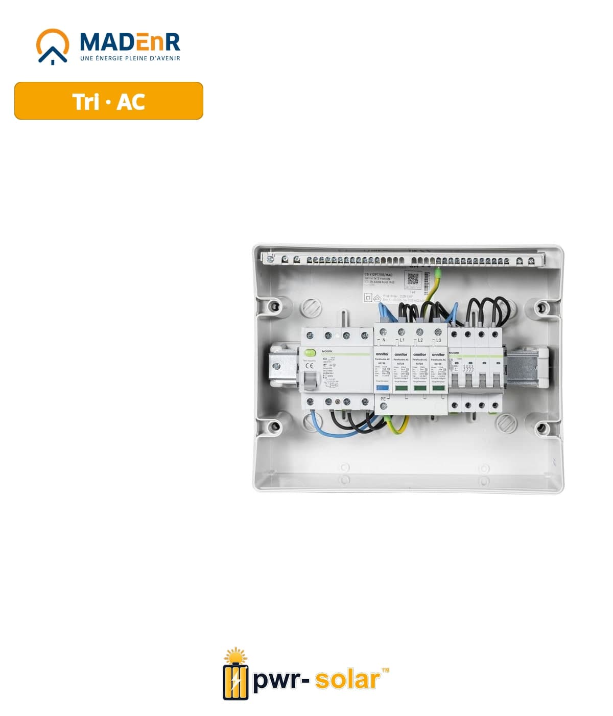 MADEnR - Coffret PV AC 10kW triphasé – 300mA – C20