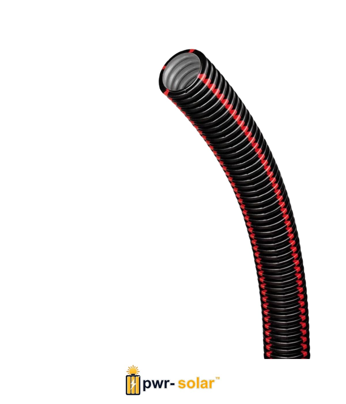 TPC 90 NOIRE B Ro C50 P6 - Gaine noire bandes rouge - Longueur 50m