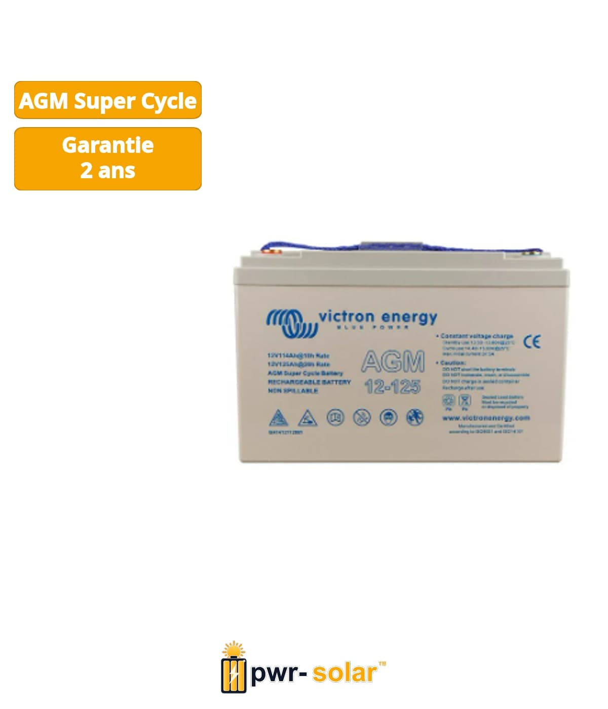 VICTRON - 12V/125Ah AGM Super Cycle Batt. (M8)