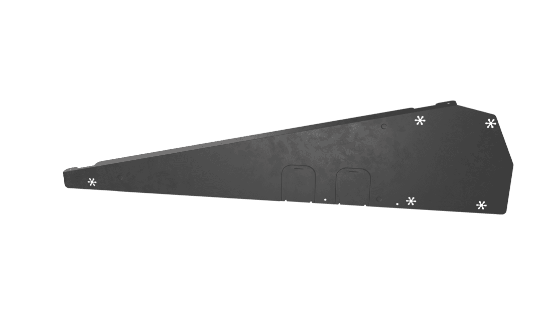 Enstall FlatFix Fusion Déflecteur de vent droit - Noir