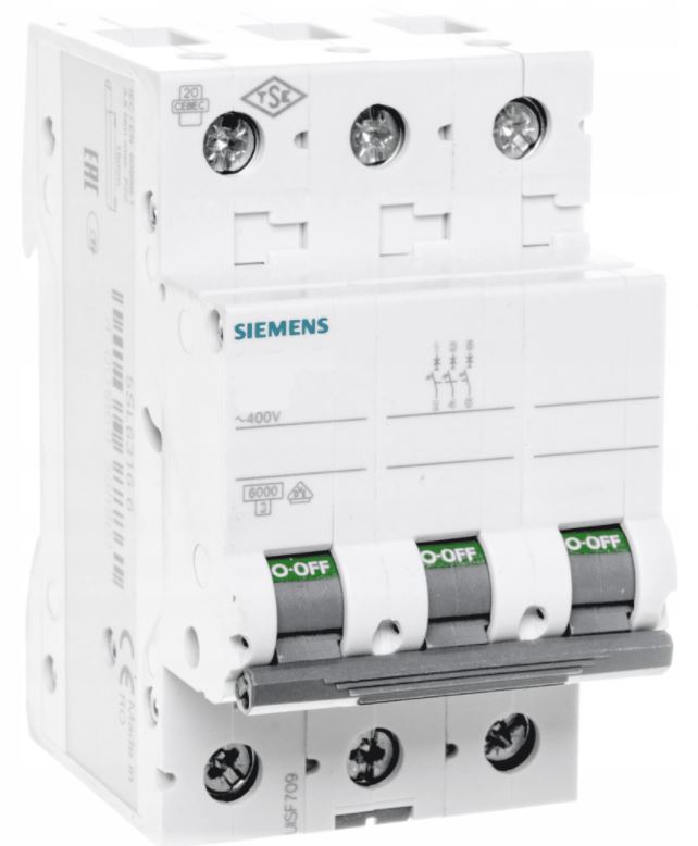 Disjoncteur – SIEMENS – de surintensité – B40 – 3 phase