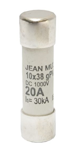 Fusible à cartouche – CITEL – JEAN MUELLER – DC 10×38 20A