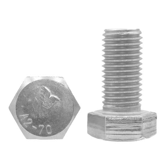 Structures – vis à tête hexagonale – DIN 933 – M10 x 25 mm – A2