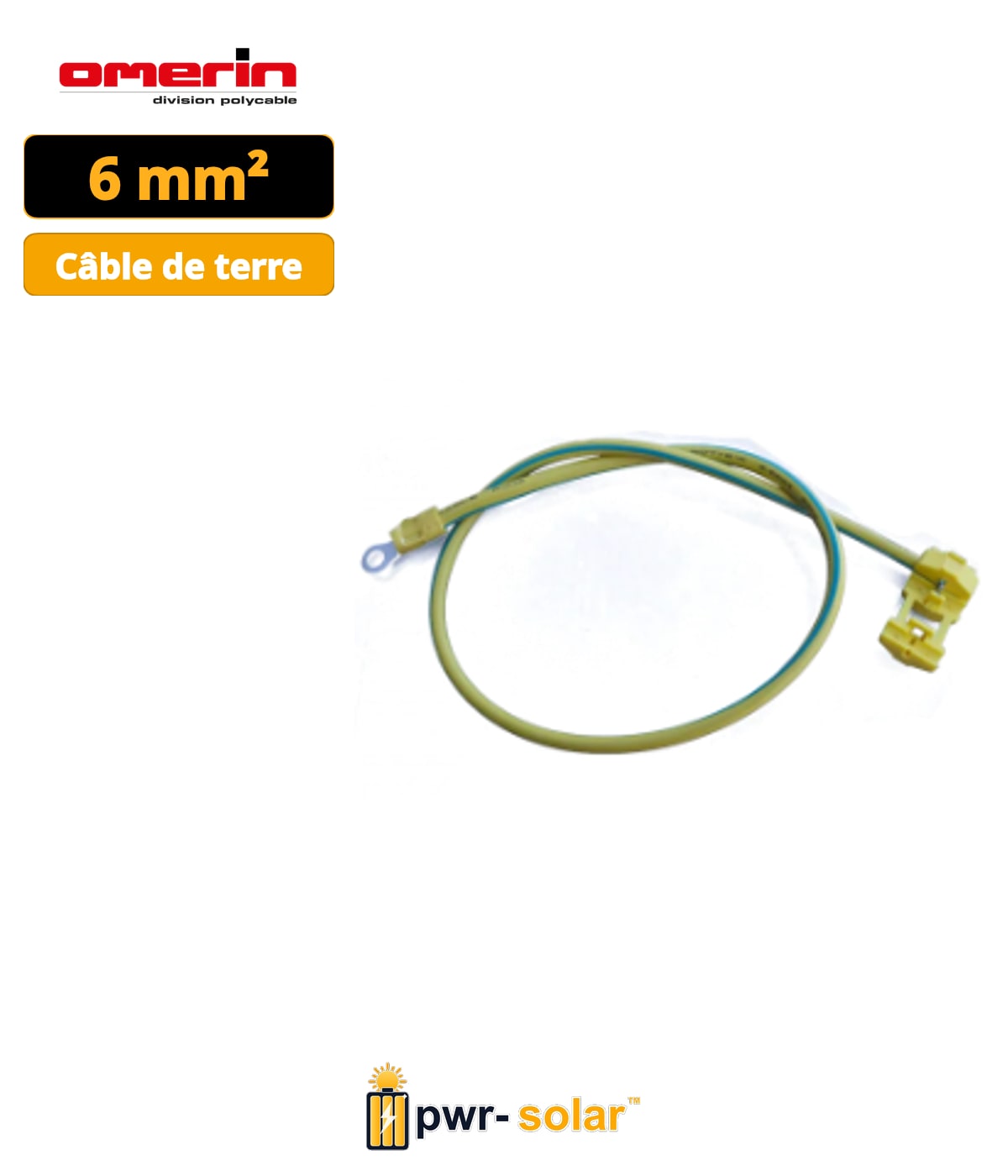 Omerin Câble souple 6mm² - long 500mm