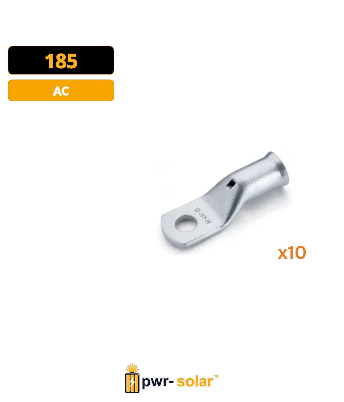 COSSE TUBULAIRE - CUIVRE NFC 20-130 - SECTION - 185mm² - diam. 10mm (10 pcs)