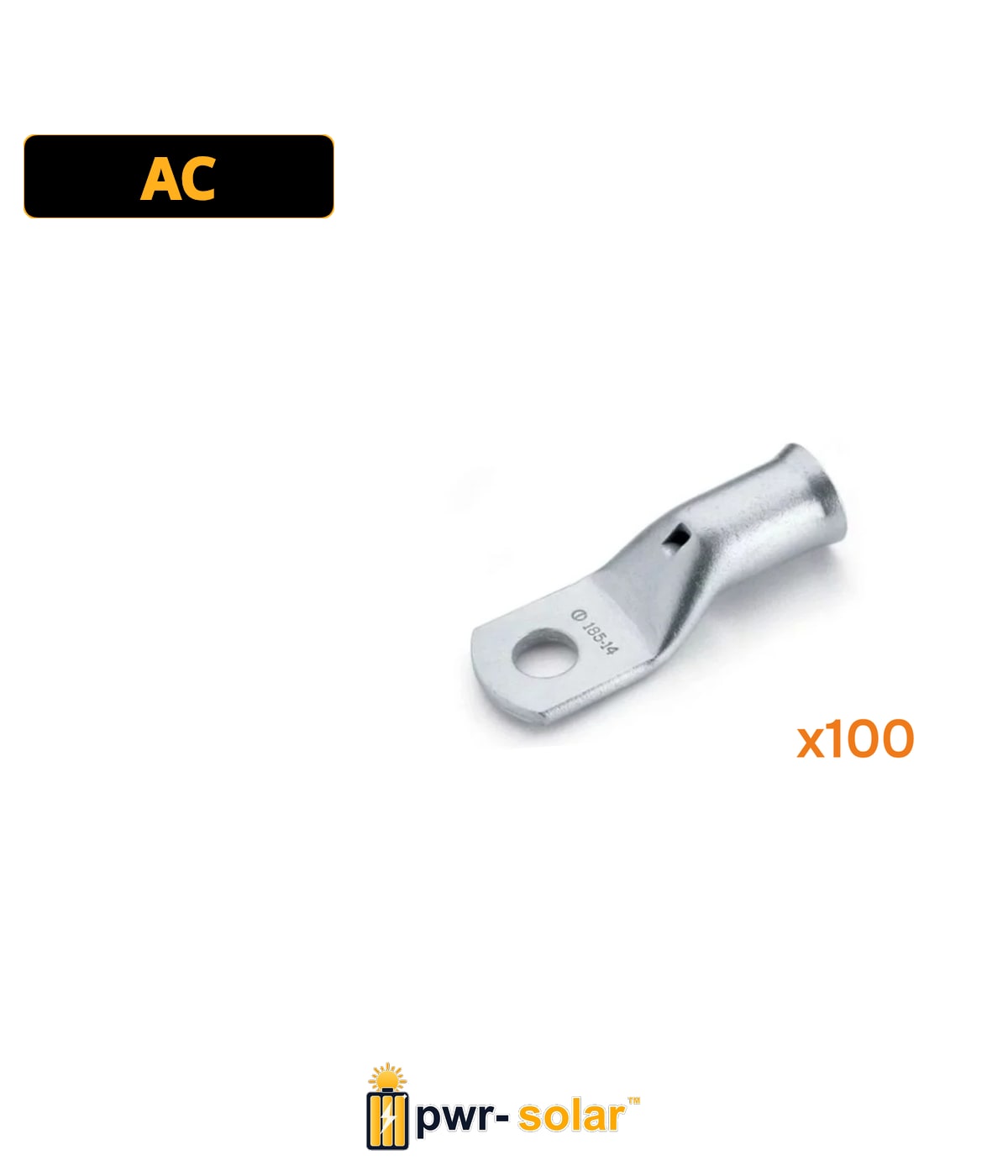 COSSE TUBULAIRE - CUIVRE NFC 20-130 - SECTION - 25mm² - diam. 12mm (100 pcs)