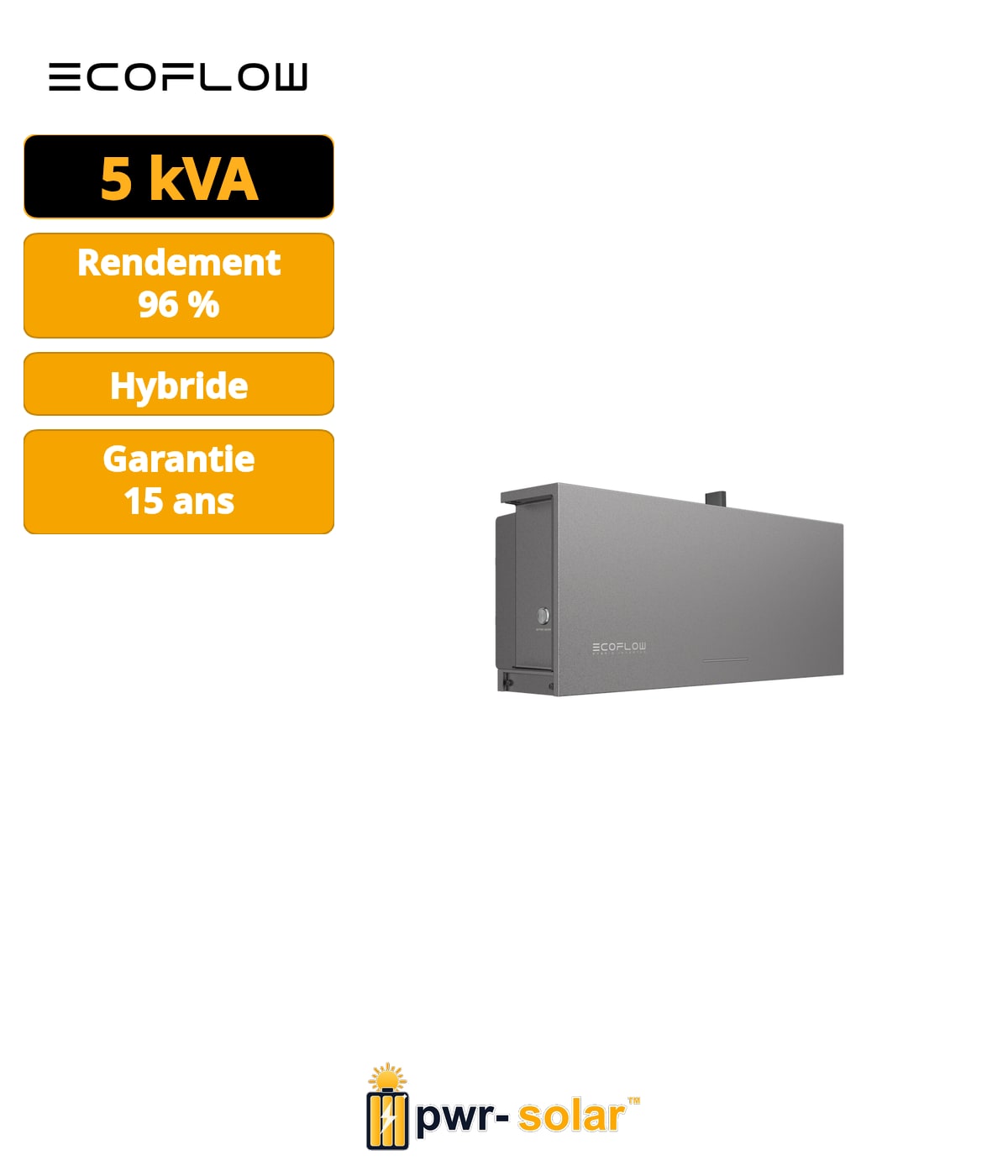 EcoFlow Onduleur hybride 5 kW PowerOcean monophasé
