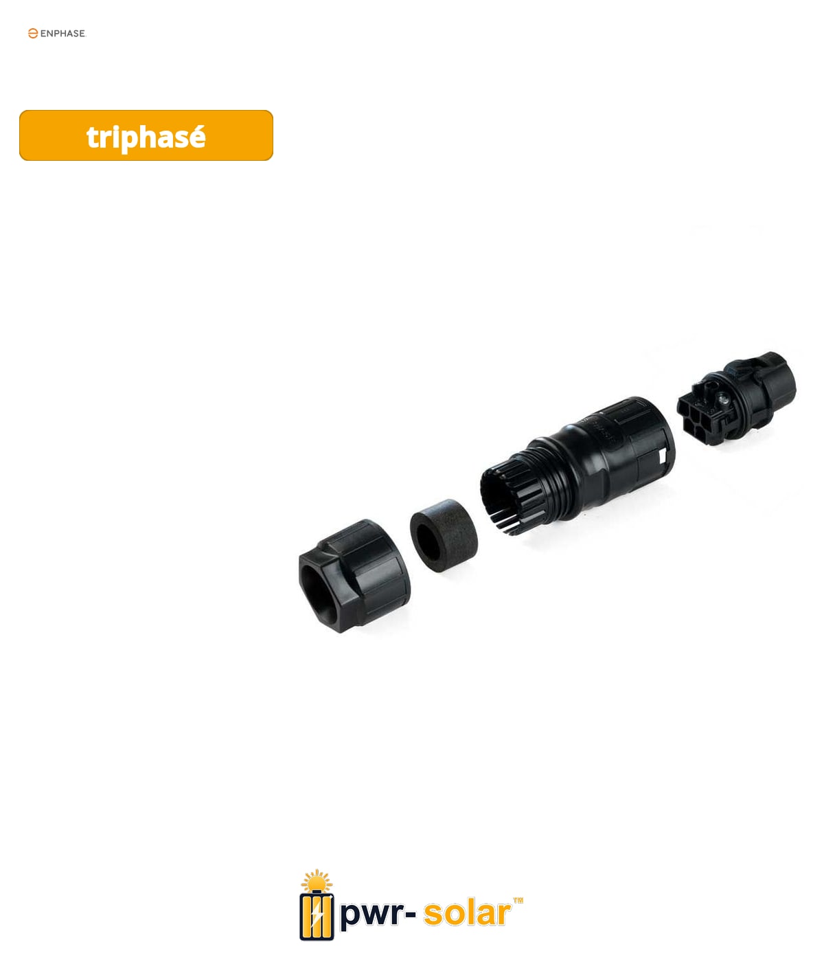 ENPHASE - Câble connecteur IQ7/IQ8 PAYSAGE triphasé - espacement connecteurs 2.0m