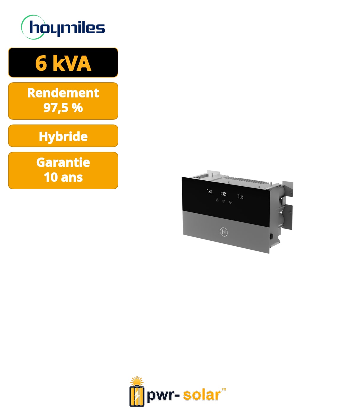 HOYMILES – HiOne – Onduleur hybride 6 kW – Monophasé All‑in‑One