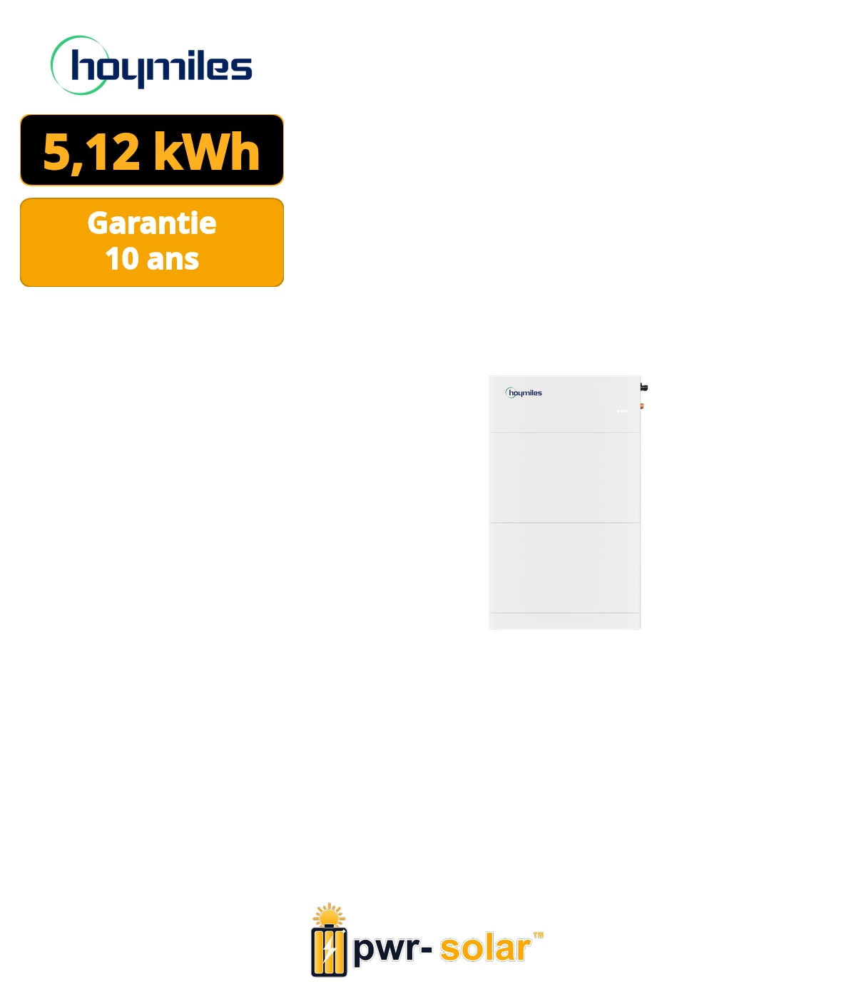 HOYMILES - LB-5S-G2 - ensemble batterie 5.12kWh + BMS + SUPPORT DE MONTAGE AU SOL