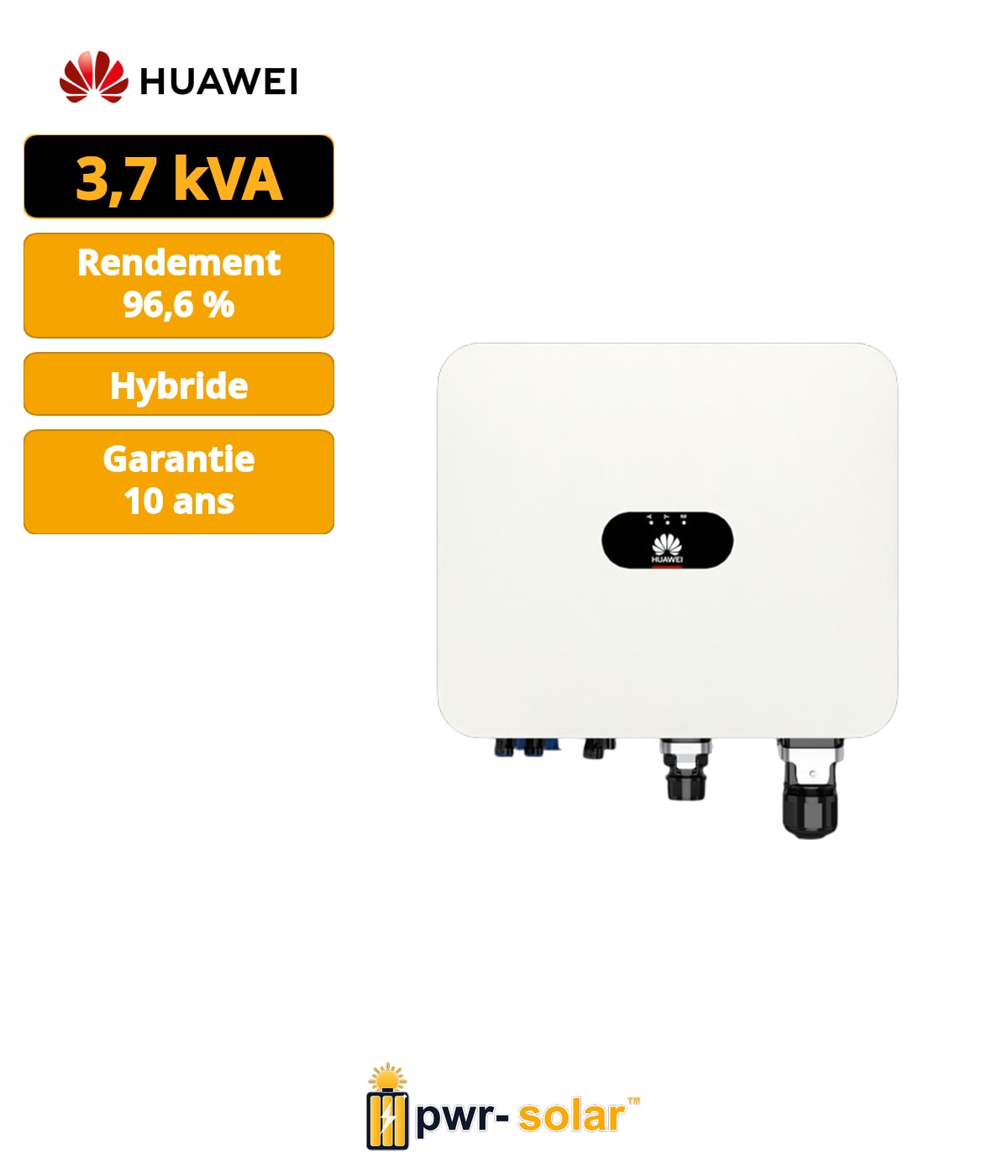 HUAWEI - Onduleur SUN2000-3.68K-LB0 - Onduleur monophasé 3kw 2MPPT + antenne intégrée