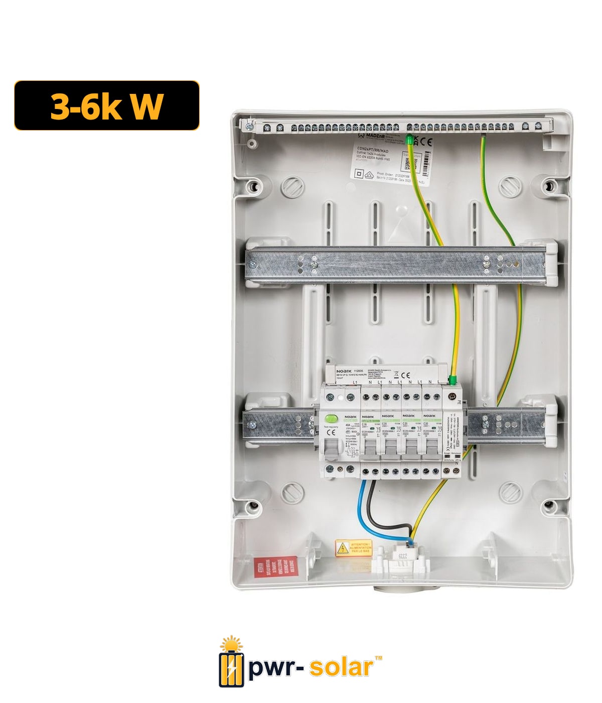 MADEnR - Coffret PV AC 6kW monophasé 2 lignes – Micro onduleur + PLACE PASSERELLE
