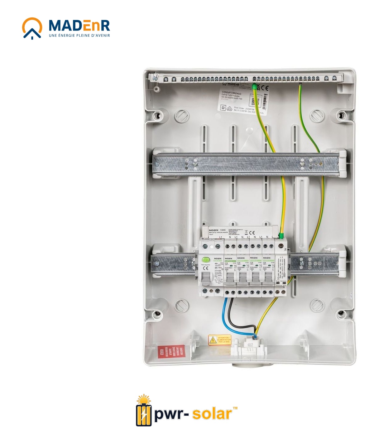 MADEnR - Coffret PV AC 6kW monophasé 2 lignes – Micro onduleur + PLACE PASSERELLE