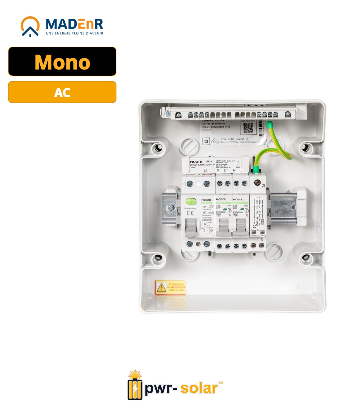 MADEnR - Coffret PV AC 6kW monophasé – 300mA