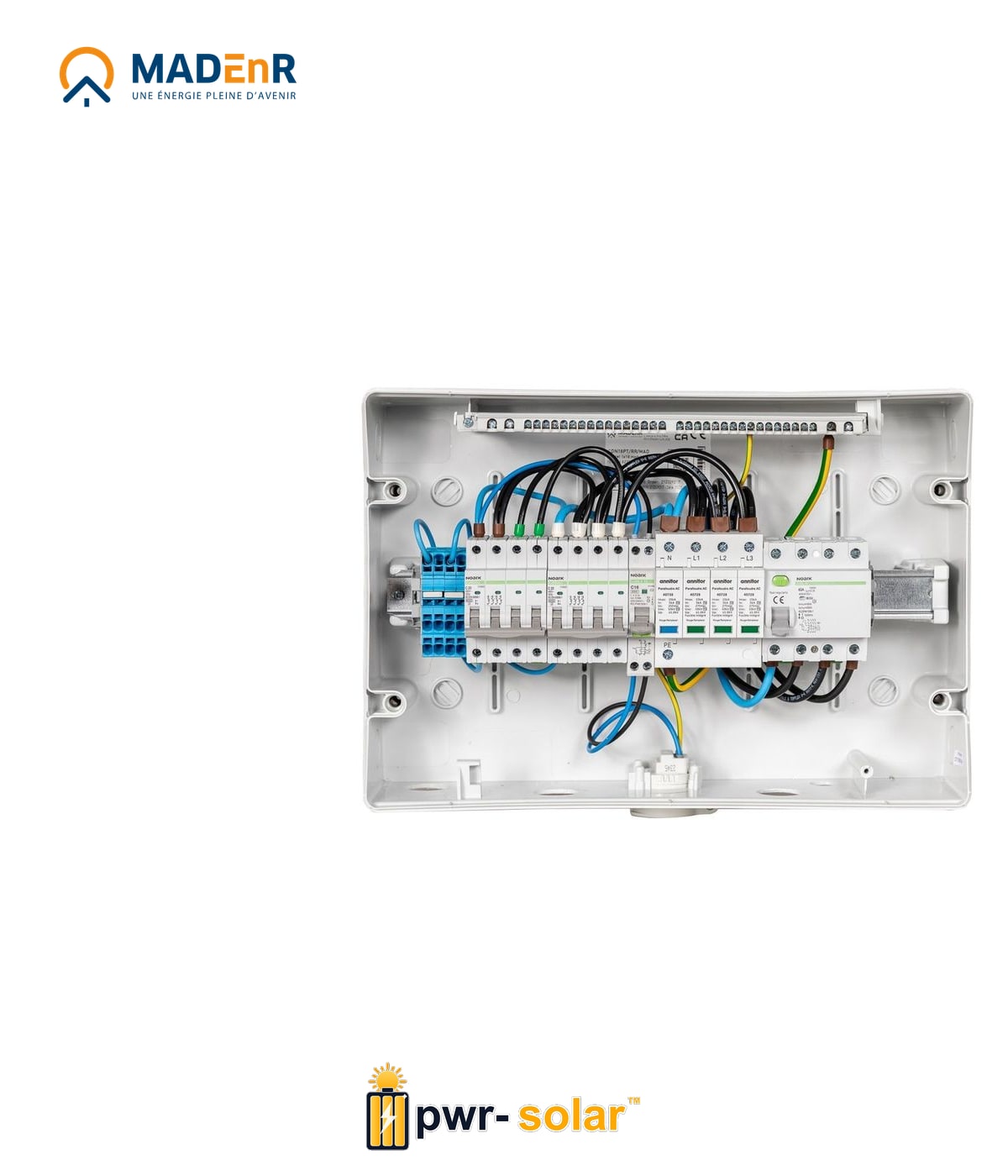 MADEnR - Coffret PV AC 9/18kW triphasé 2 lignes – Micro onduleur