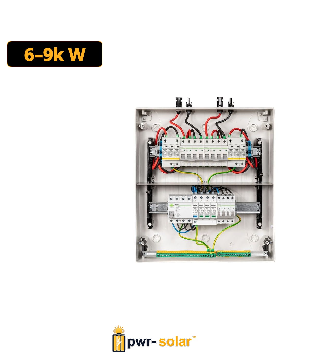 MADEnR - Coffret PV AC/DC 9kW triphasé – 2 String – 2MPPT – Parafoudre AC – Diff 300mA