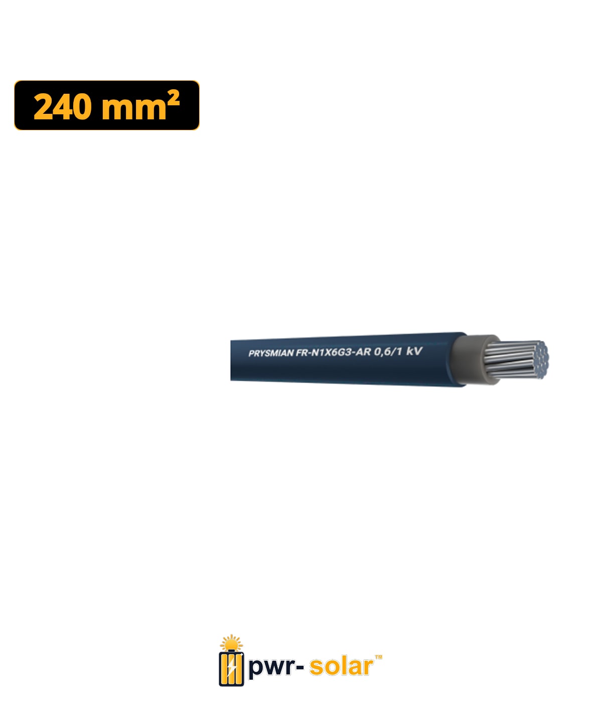 PRYSMIAN - Câble FR N1X6G3-AR 1X240 Alu 1kV Cca XPC 32325 - Euroclasse Cca