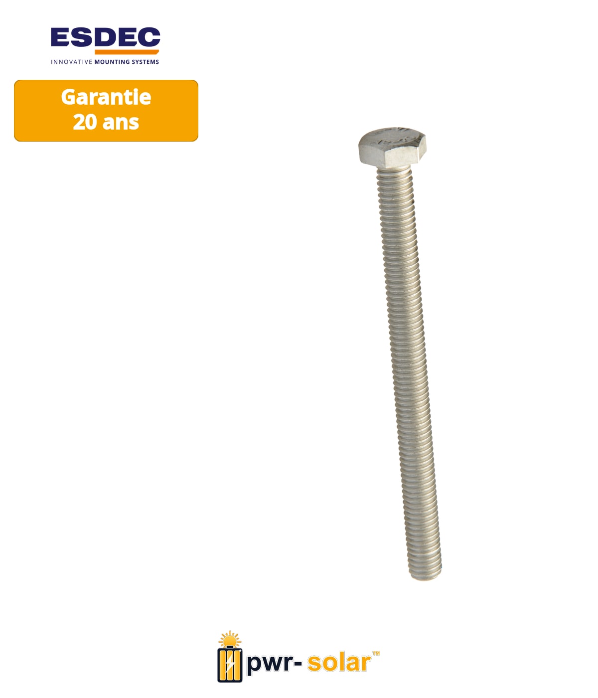 ESDEC Enstall Boulon en acier inoxydable M6 x 75