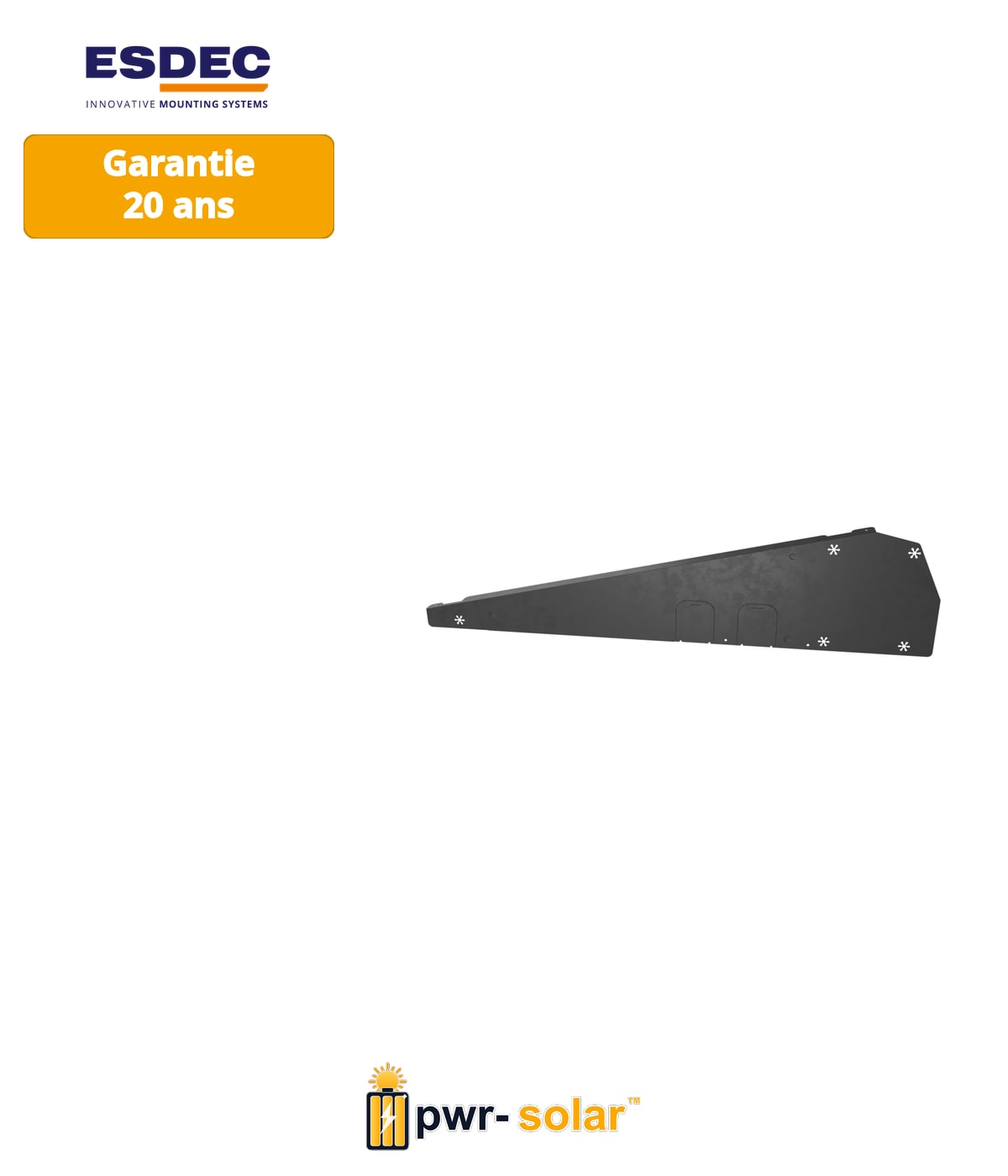 Enstall FlatFix Fusion Déflecteur de vent droit - Noir
