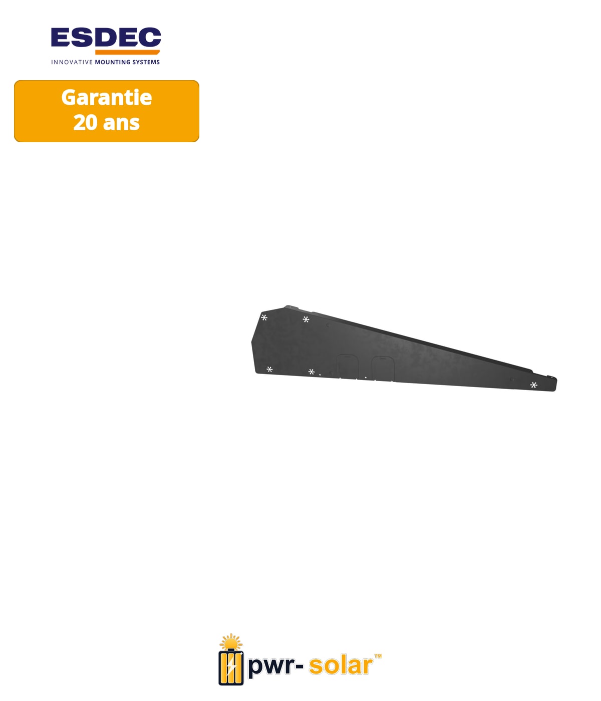 Enstall Déflecteur de vent FlatFix Fusion gauche noir (profil de base 1030mm – 1077mm)