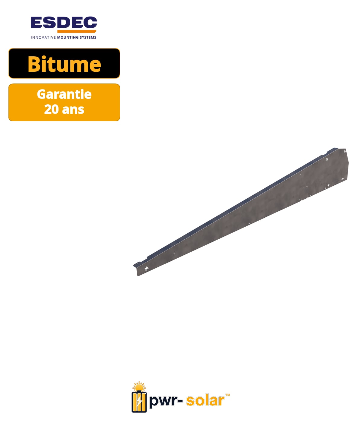 Enstall FlatFix Fusion Déflecteur de Vent Droit Portrait Noir