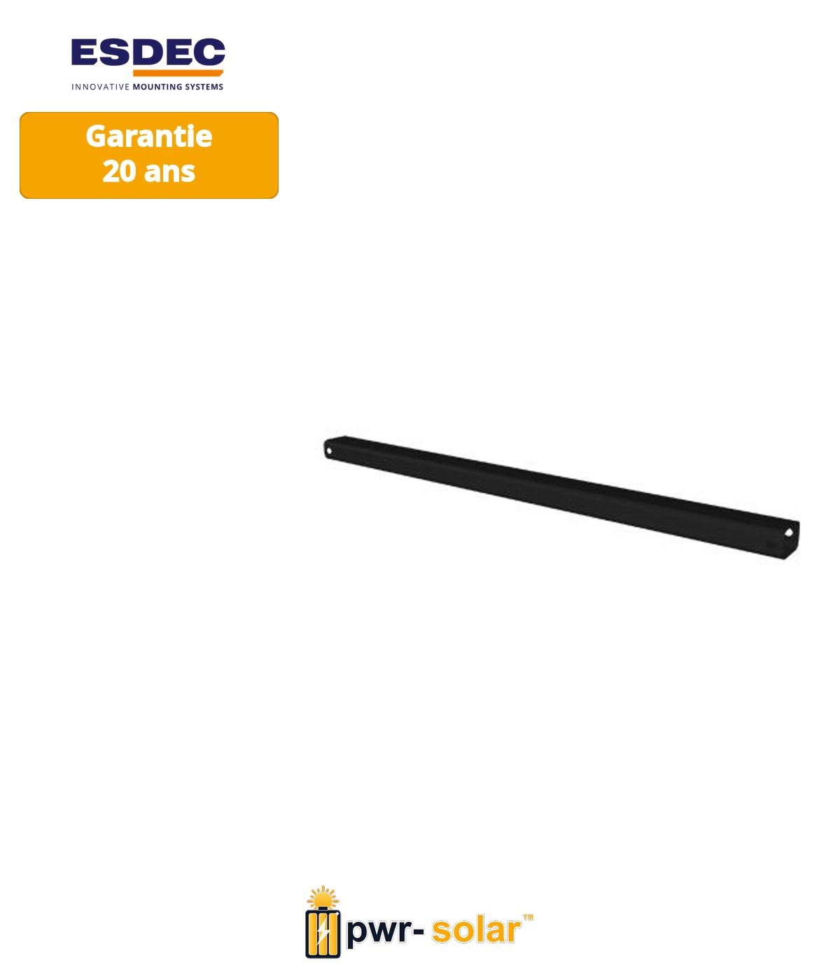 Enstall FlatFix Fusion Profilé de base 370mm (Noir)