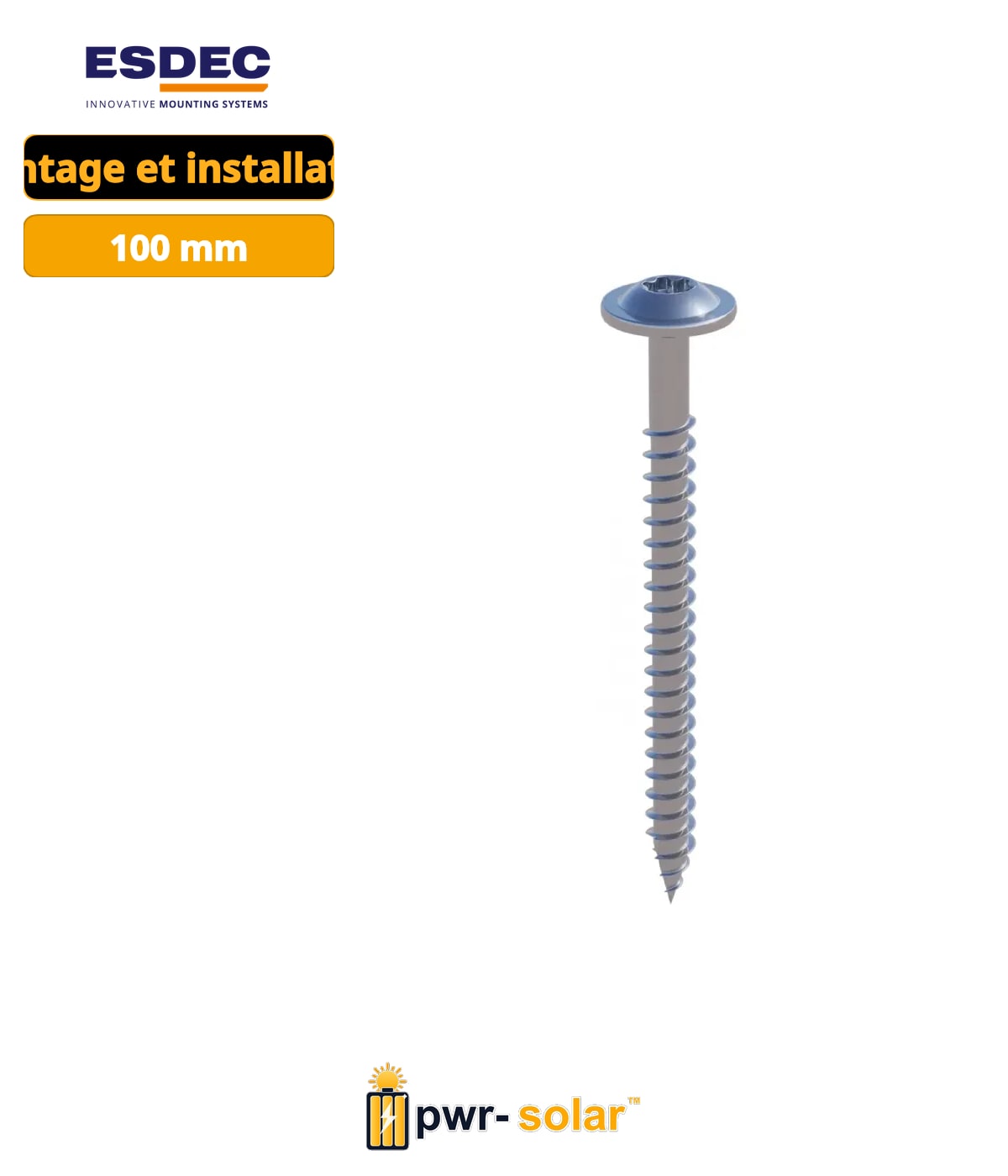 ESDEC Enstall Clickfit EVO - Vis à Bois 8,0 x 120mm