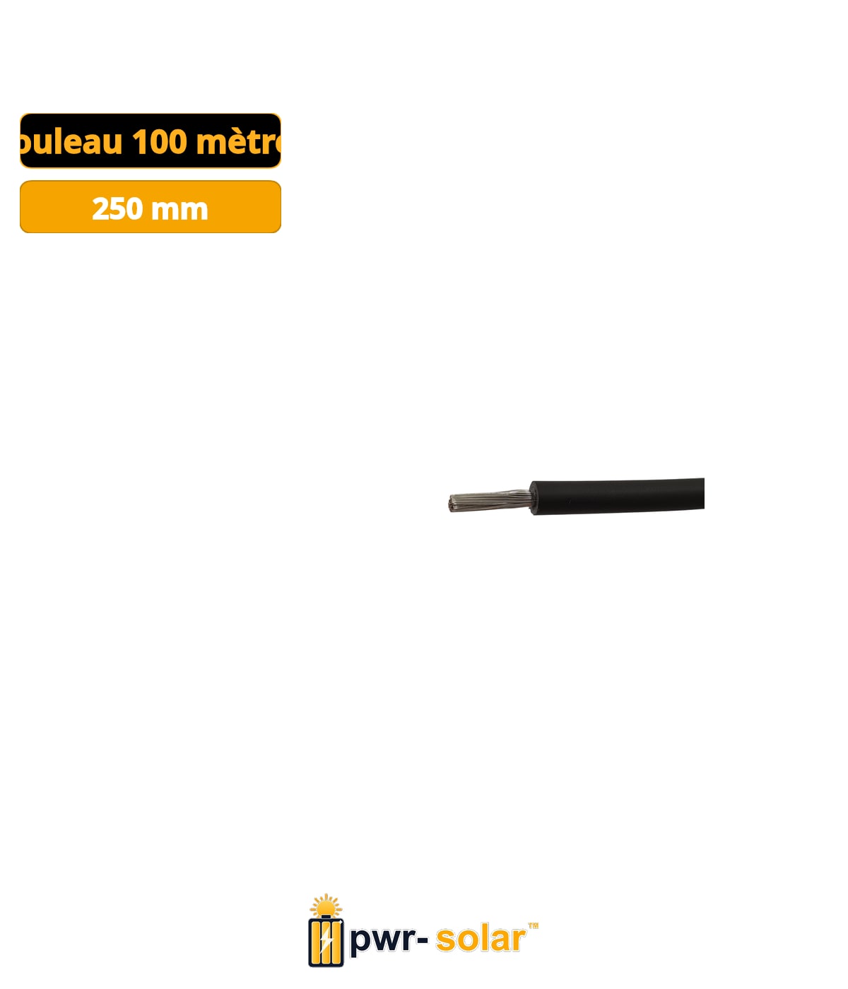 Athilex 1x6.0mm2 H1Z2Z2-K Noir CCA - 100 m