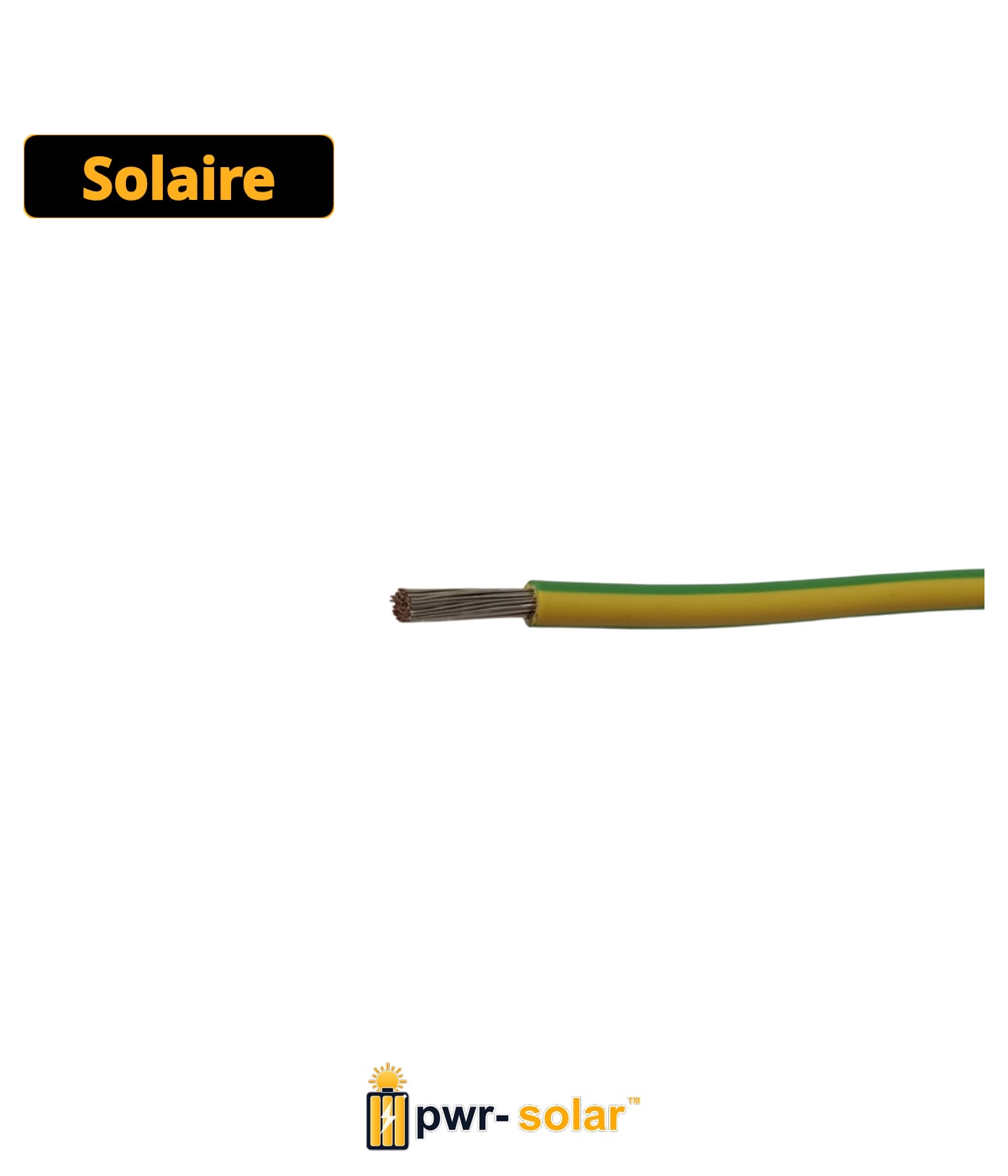 Athilex 1x4mm2 H07Z1-K Vert/Jaune Etamé et résistant aux UV B2CA - 100 MTR