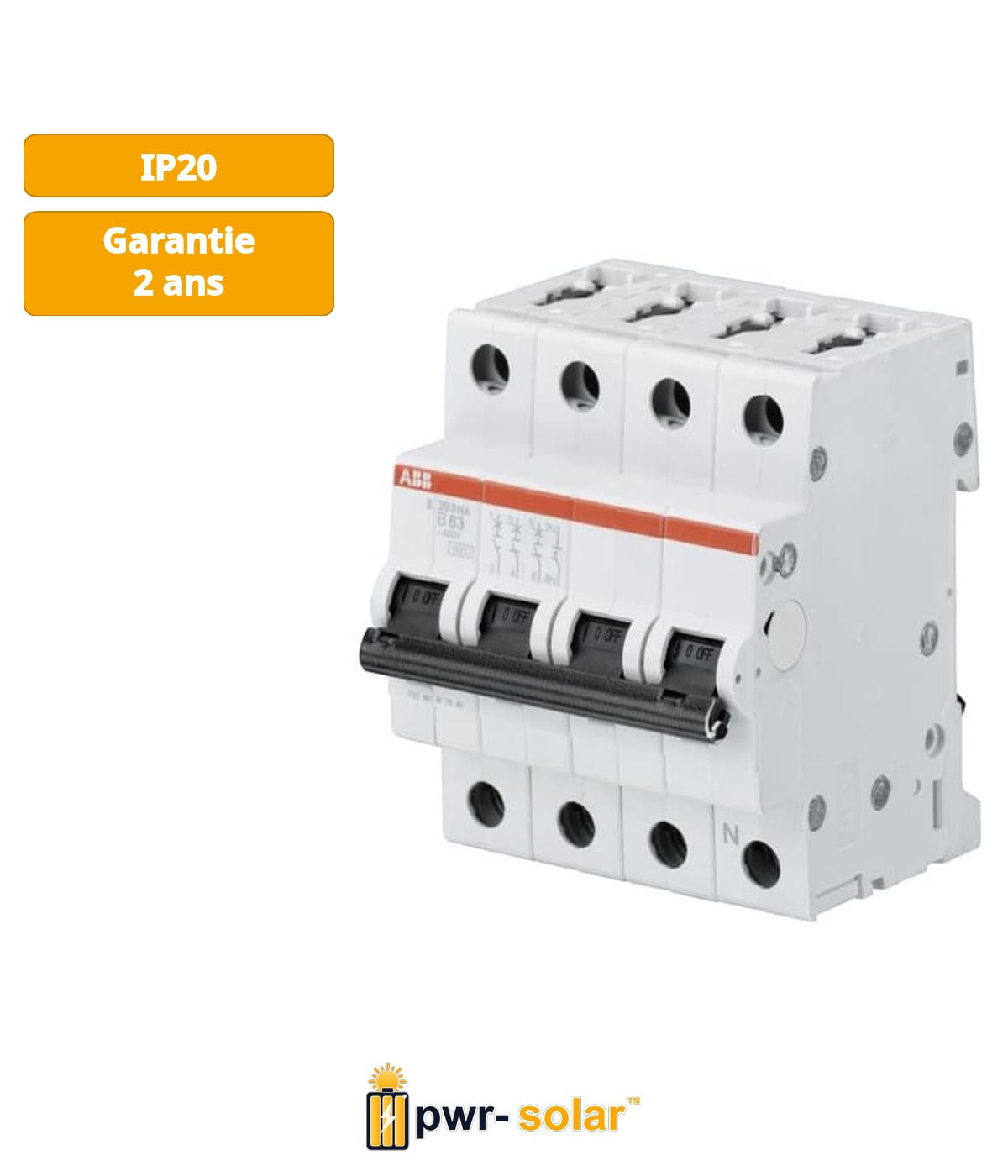 ABB S203-B63NA Disjoncteur miniature - 3+NP - B - 63 A