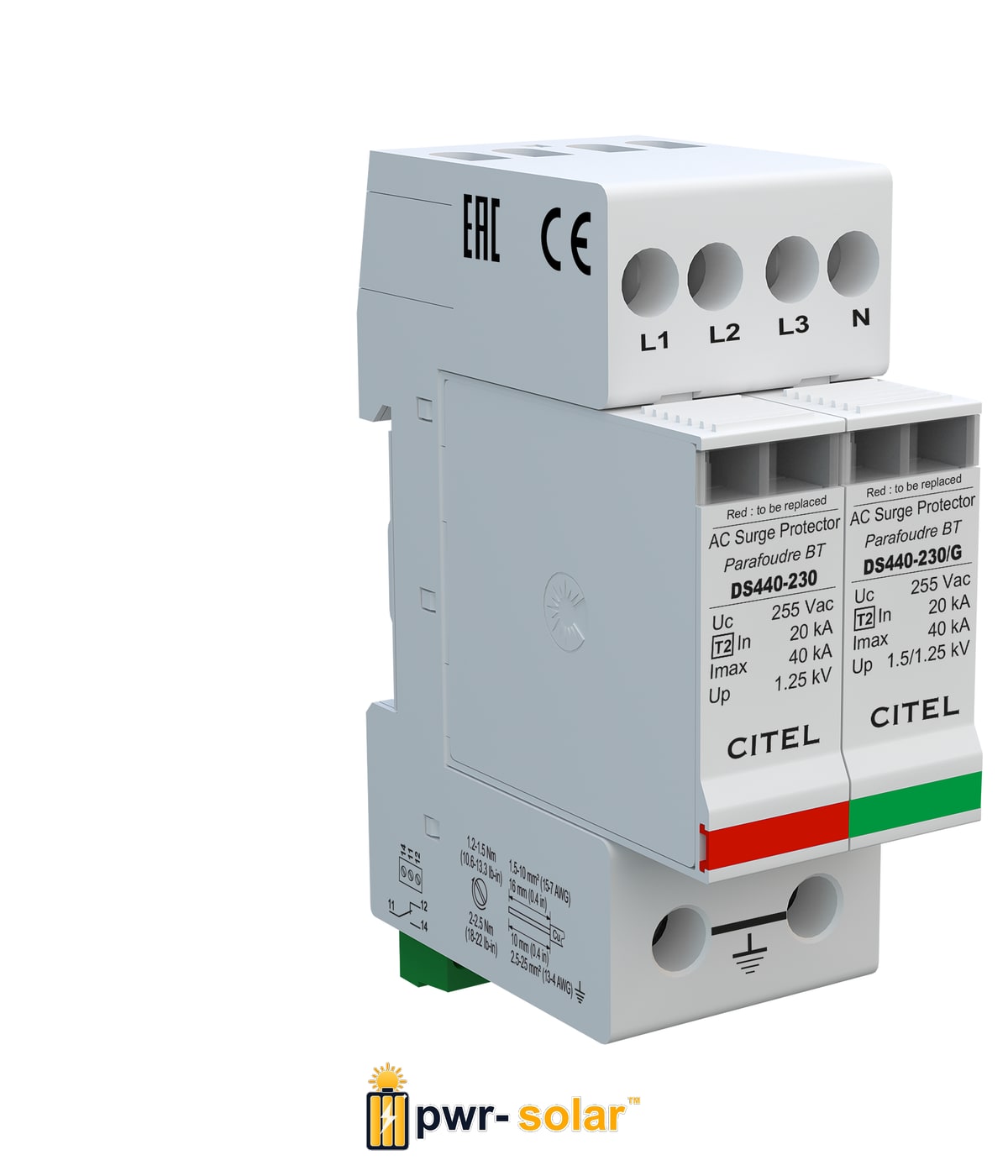 Citel AC Surge arrestor, Type 2 (DS440S-230/G)