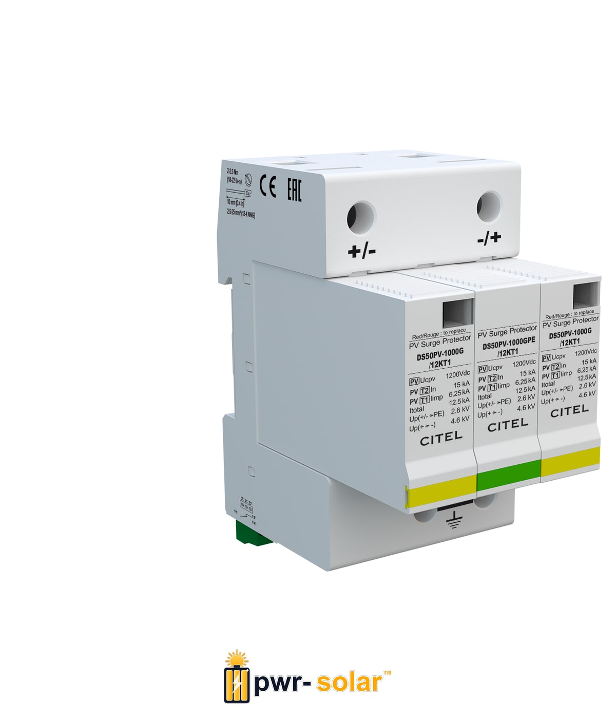 Citel DC Surge arrestor, Type 1+2 (DS50PVS-1000G/12KT1)