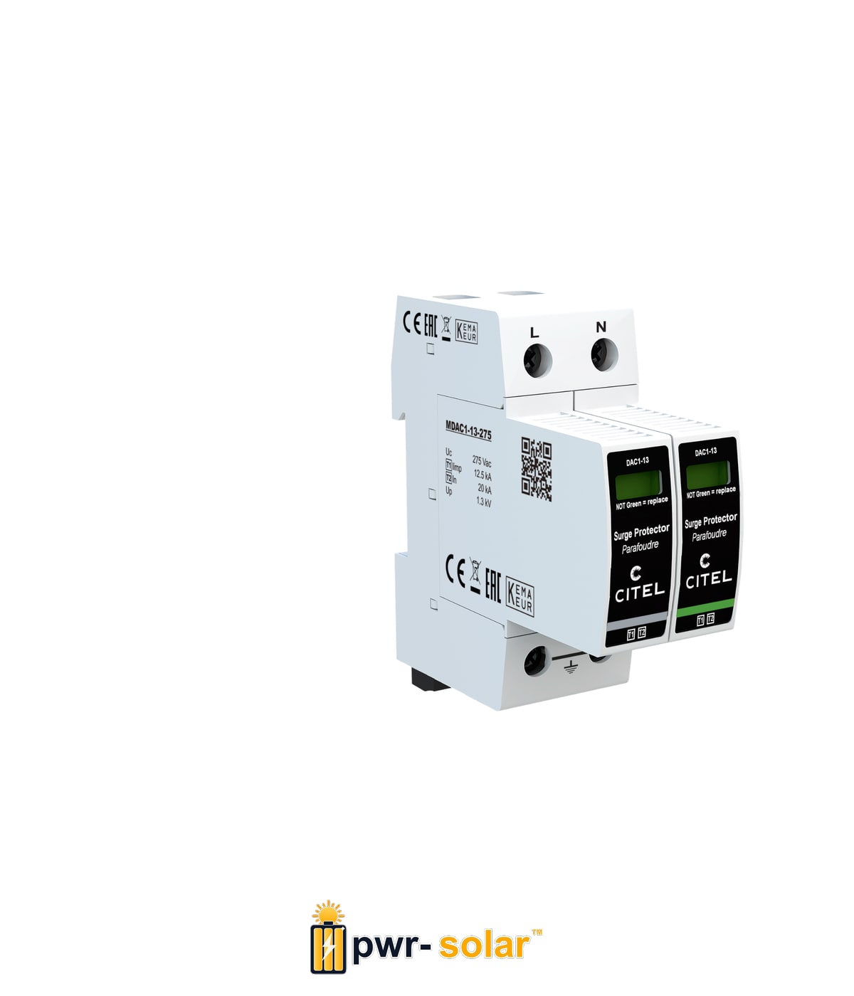 Parafoudre AC Citel DAC1-13S-11-275 - Type 1+2 - Monophasé