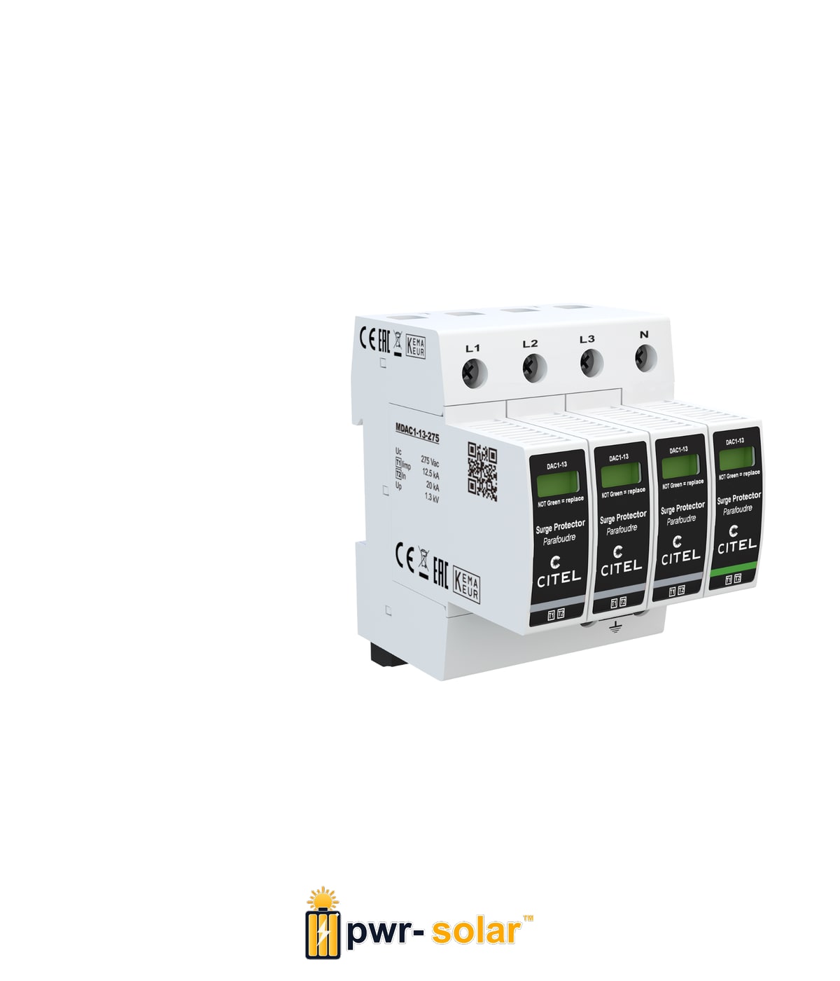 Parafoudre AC Citel DAC1-13S-31-275 - Type 1+2 - 3-Phases+N