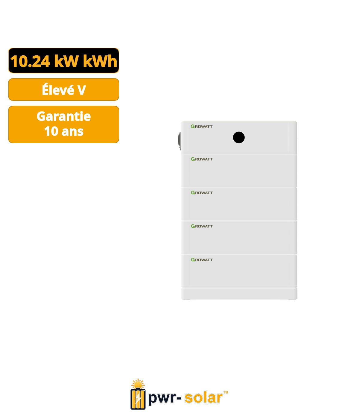 Système de Batterie Haute Tension Growatt ARK10.2 pour Onduleur SPH BH-UP