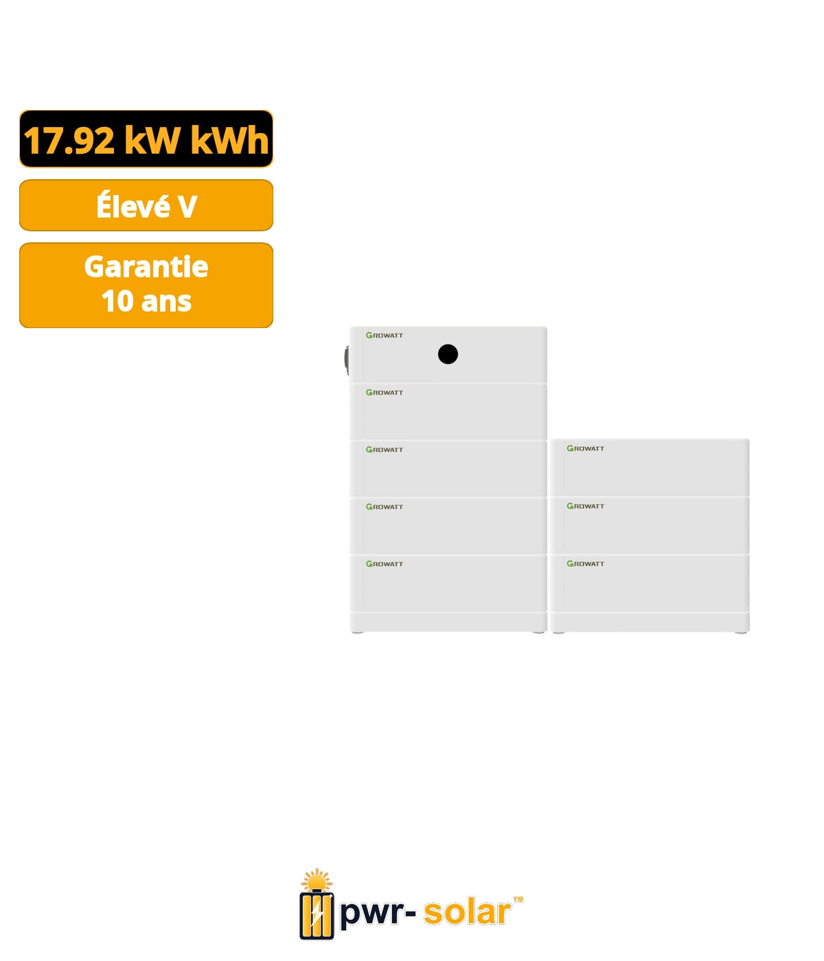 Système de Batterie Haute Tension Growatt ARK17.9 pour Onduleur SPH BH-UP
