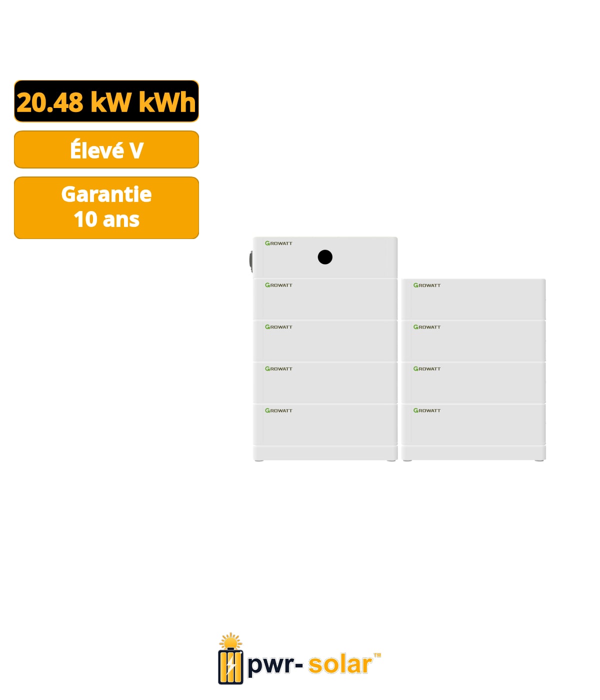 Système de Batterie Haute Tension Growatt ARK20.4 pour Onduleur SPH BH-UP