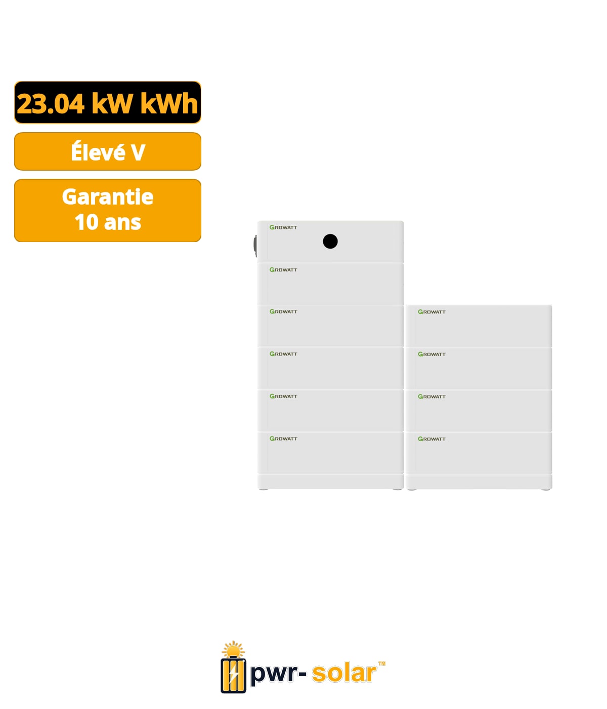 Système de Batterie Haute Tension Growatt ARK23 pour Onduleur SPH BH-UP