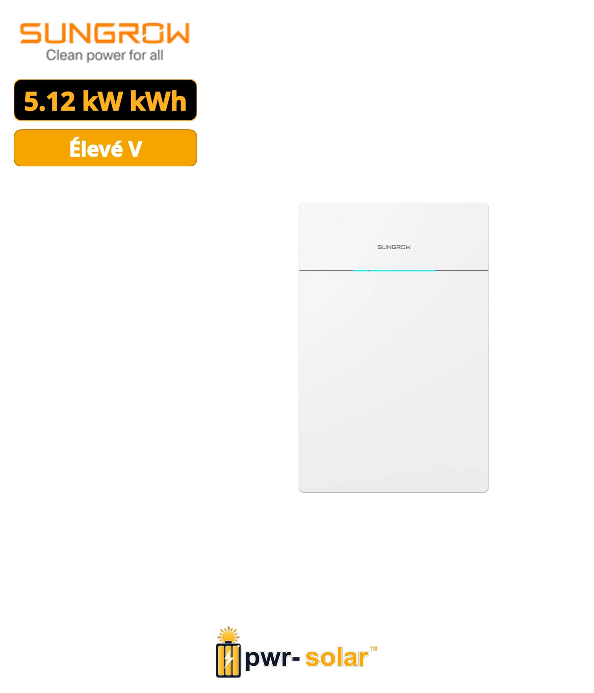 Sungrow SBS050 Batterie résidentielle LFP haute tension 5 kWh