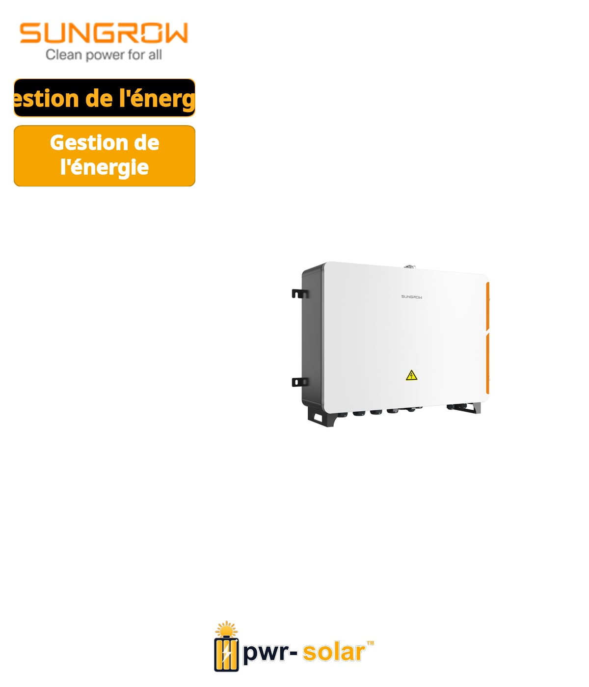 Sungrow EMS300CP - Système de gestion d’énergie pour applications commerciales