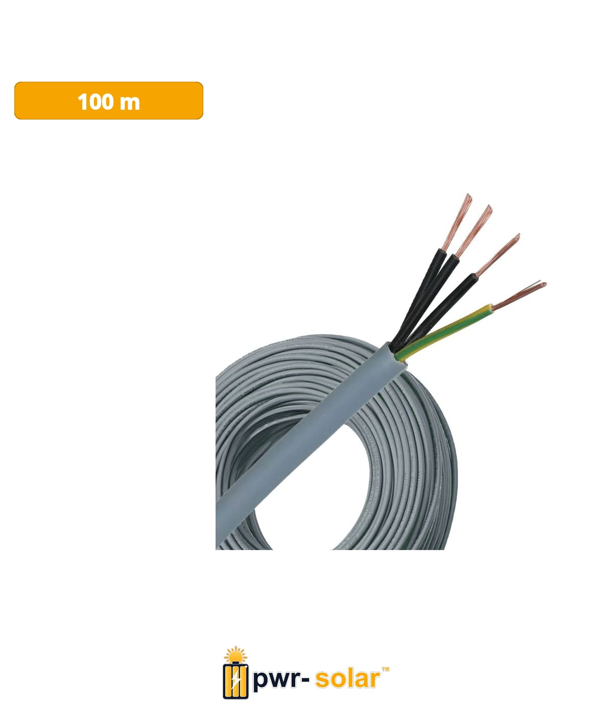 Câble de commande gris 4 x 1,0 mm² 100 mètres